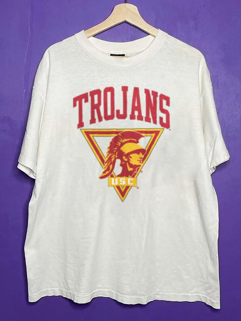 Vintage USC University of Southern California Mascot USC Trojans Football Shirt